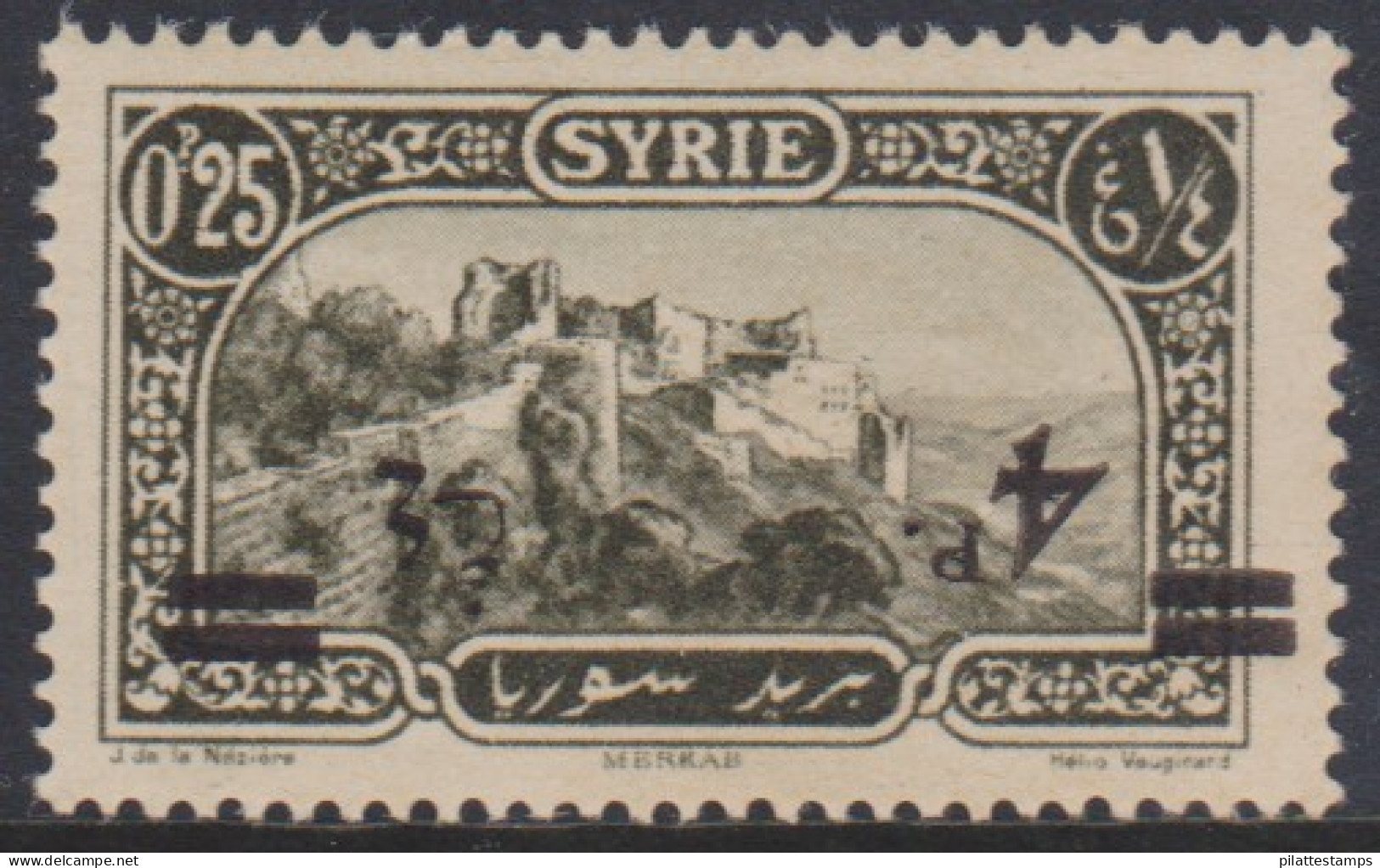 Syrie 180e** Variété Surcharge Renversée - Altri & Non Classificati