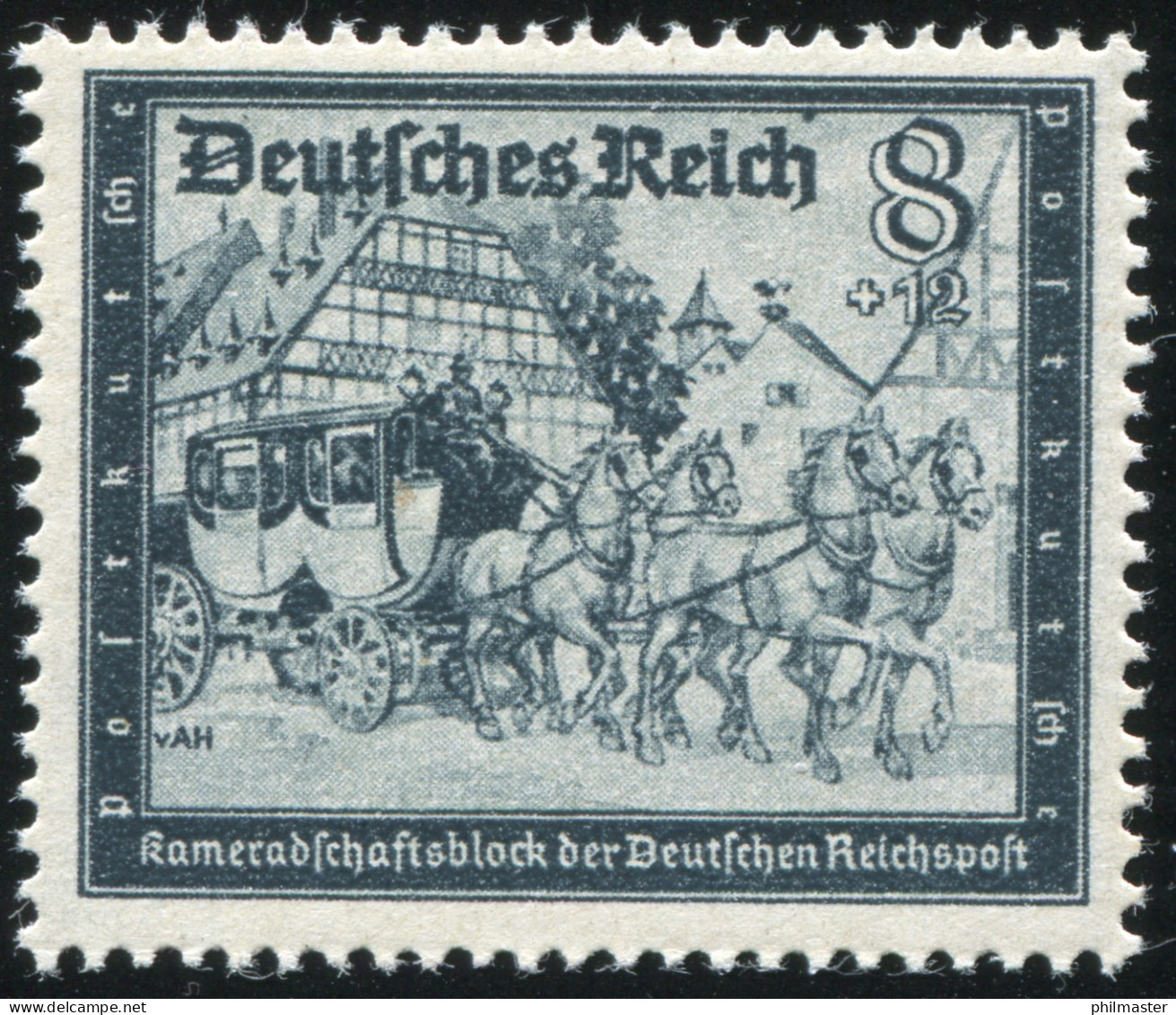 889II Reichspost 8 Pf - PLF Punkt über H Von Reich, Feld 21, Postfrisch ** - Variétés & Curiosités