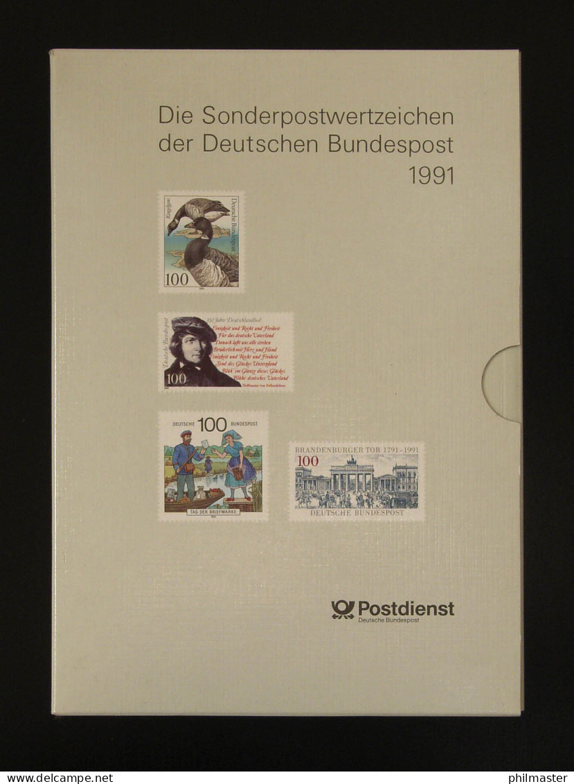 Jahrbuch Bund 1991, Postfrisch ** Wie Verausgabt - Collections Annuelles