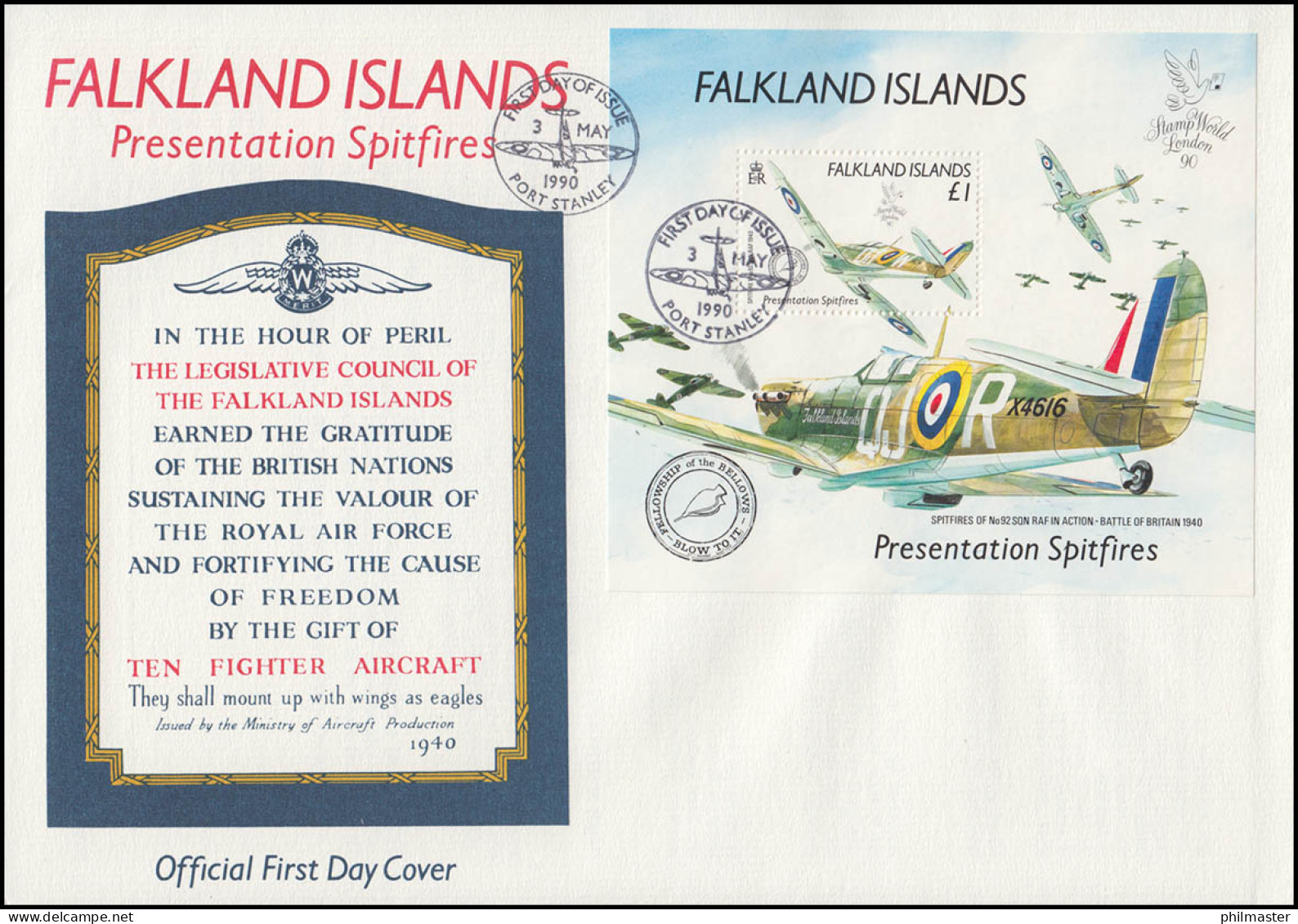 Falklandinseln 517-532 Jahrgang 1990 Kpl. Auf 6 FDC, Schiffe Flugzeuge Albatros - Islas Malvinas