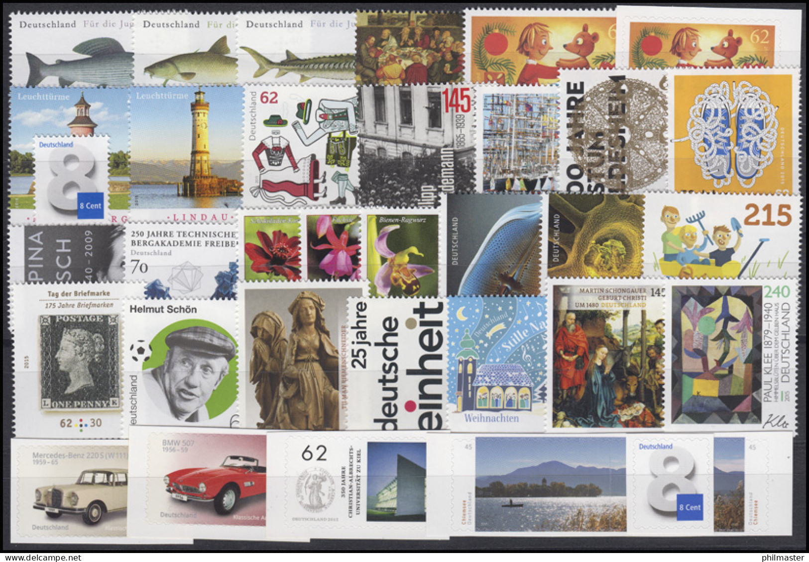 3122-3198 Deutschland Bund-Jahrgang 2015 Komplett, Postfrisch ** - Collections Annuelles