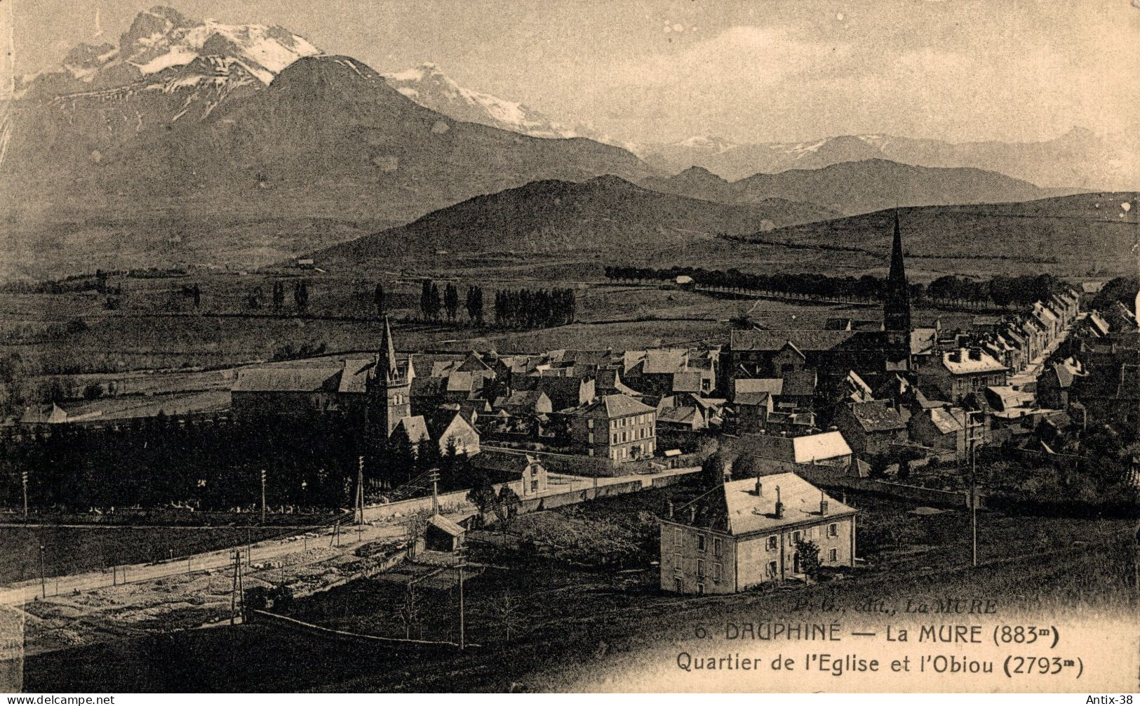 N39 - 38 - LA MURE - Isère - Quartier De L'Église Et L'Obiou - La Mure