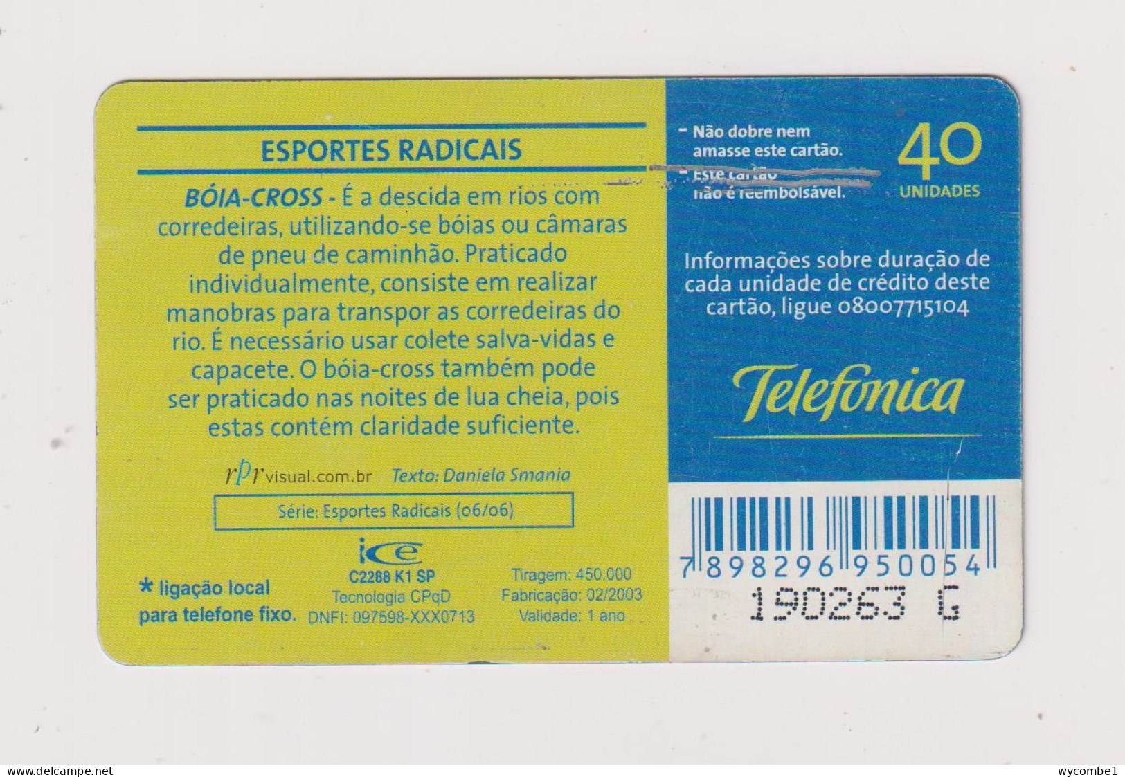 BRASIL - Boia Cross Inductive  Phonecard - Brasil