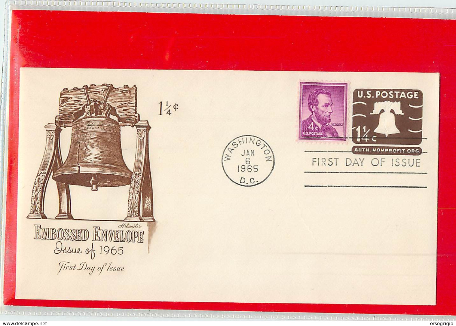 USA - EMBOSSED STAMPED ENVELOPE - FDC 1968 1.4c. - 1961-80