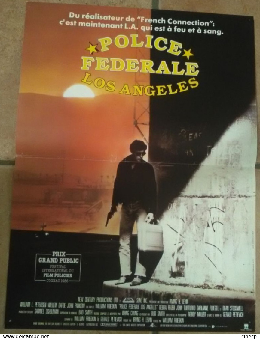 AFFICHE CINEMA FILM POLICE FEDERALE LOS ANGELES WILLIAM L. PETERSEN WILLIAM FRIEDKIN 1985 TBE - Affiches & Posters