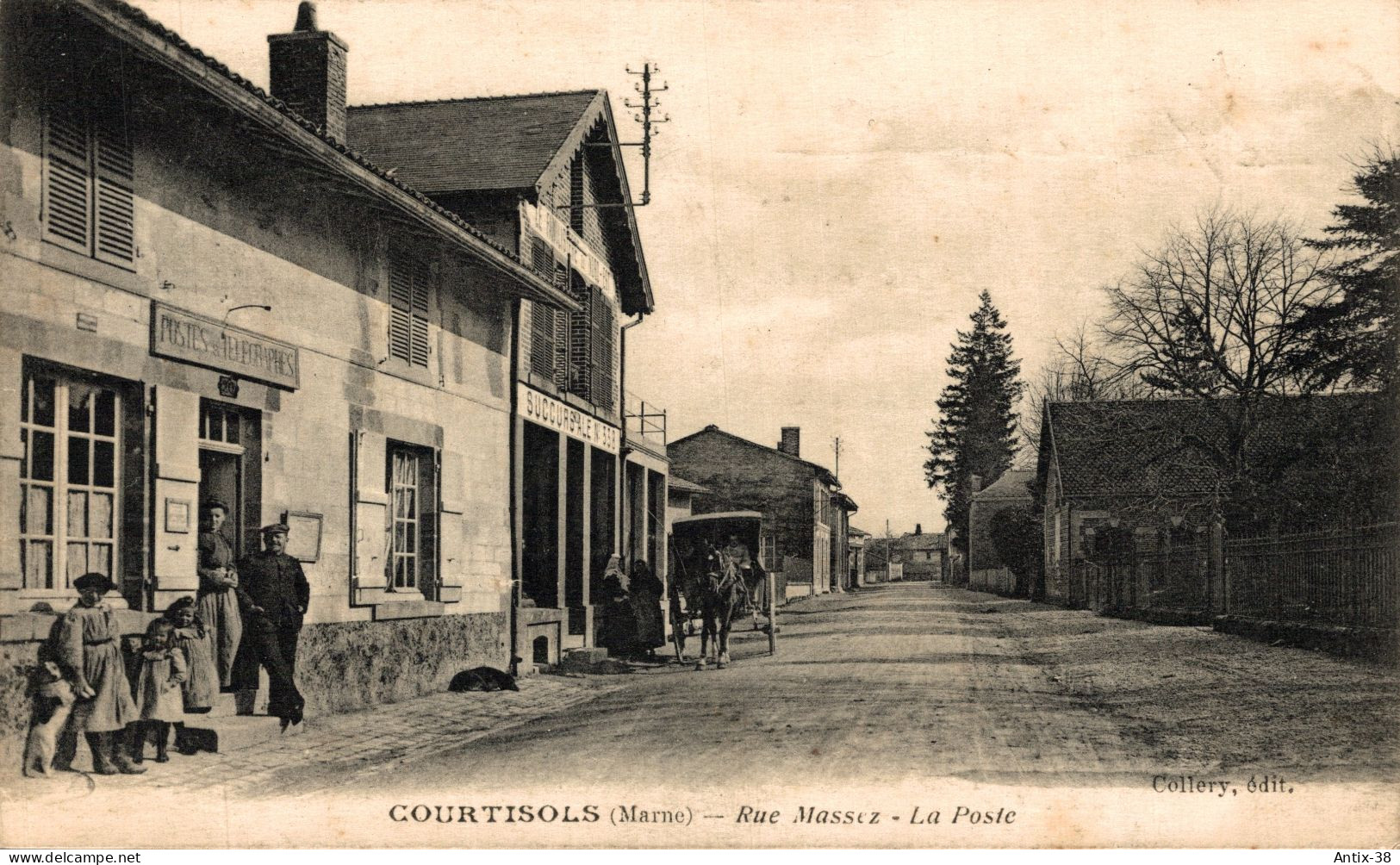 N40 - 51 - COURTISOLS - Marne - Rue Massez - La Poste - Courtisols