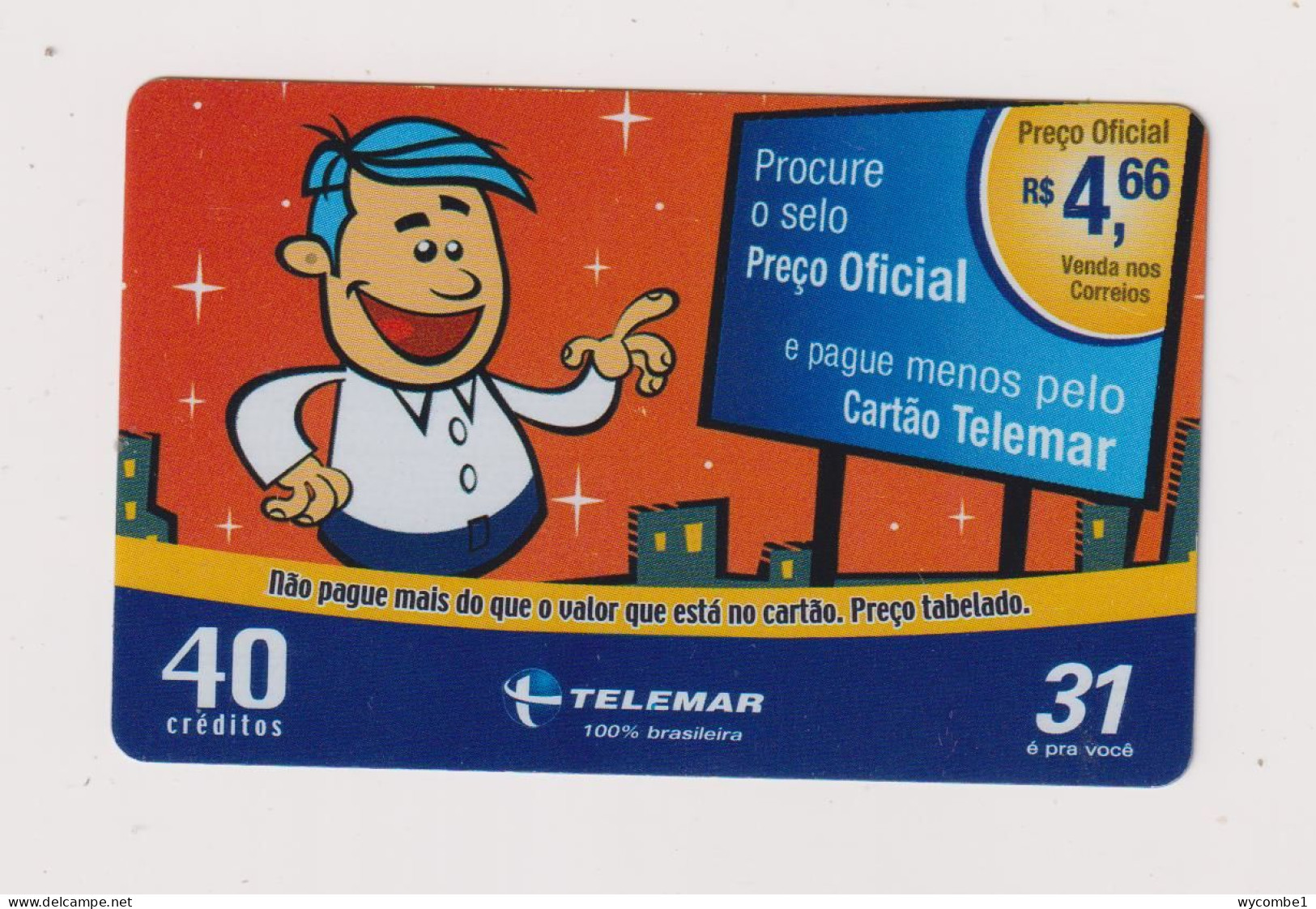 BRASIL - Telemar Inductive  Phonecard - Brasilien