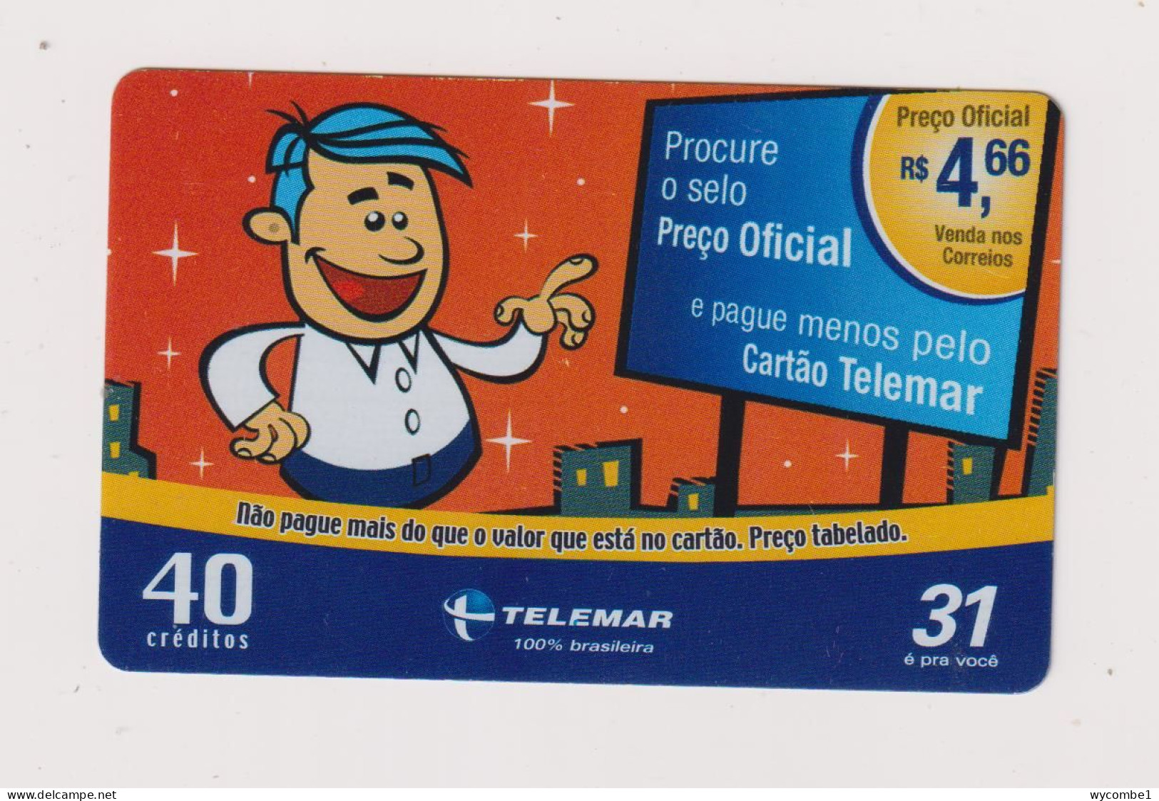BRASIL - Telemar Inductive  Phonecard - Brésil