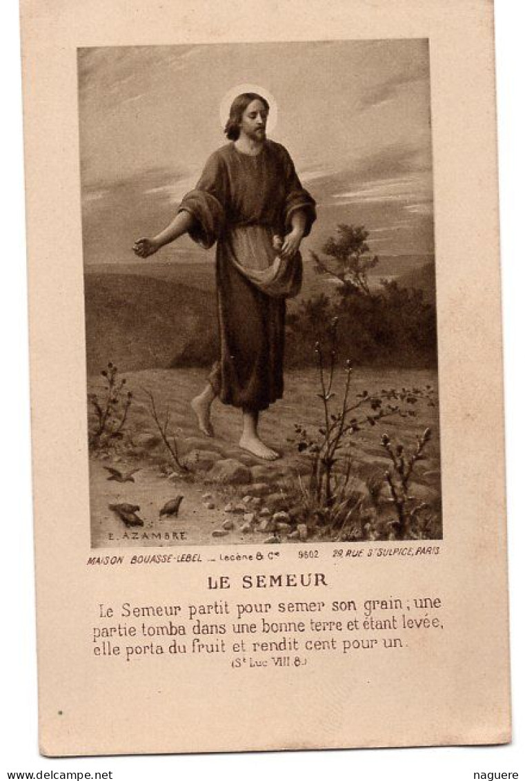 LE SEMEUR  AMBROISE DE VIVIER REGIE  -  IMAGE RELIGIEUSE AGEN  MARMANDE 1932 - Communion