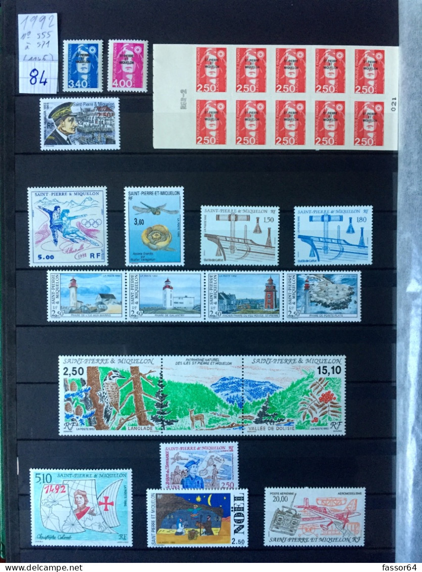 Saint Pierre Et Miquelon Lot 84 Neuf 1989/1996 Complet Valeur Faciale 98 Euros - Sonstige & Ohne Zuordnung