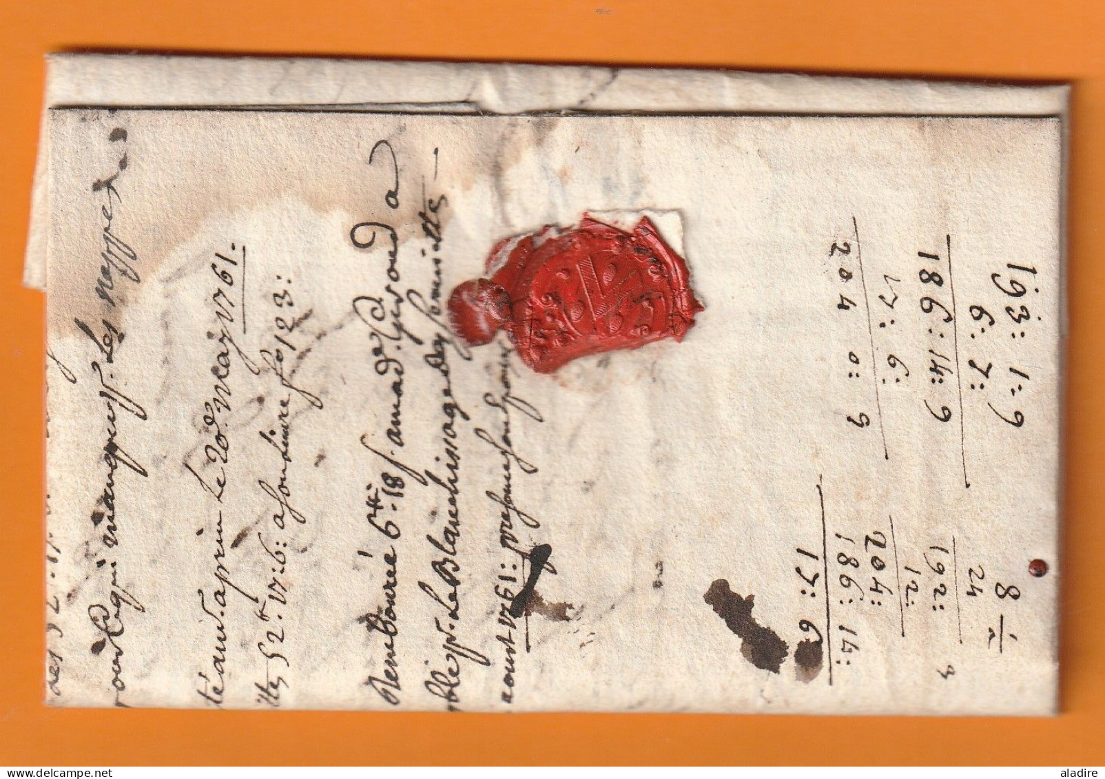 1761 - Mention Manuscrite PAR EXPRES Sur Lettre Pliée De Grenoble Vers Chabons, Isère - Règne De Louis XV - 1701-1800: Precursors XVIII