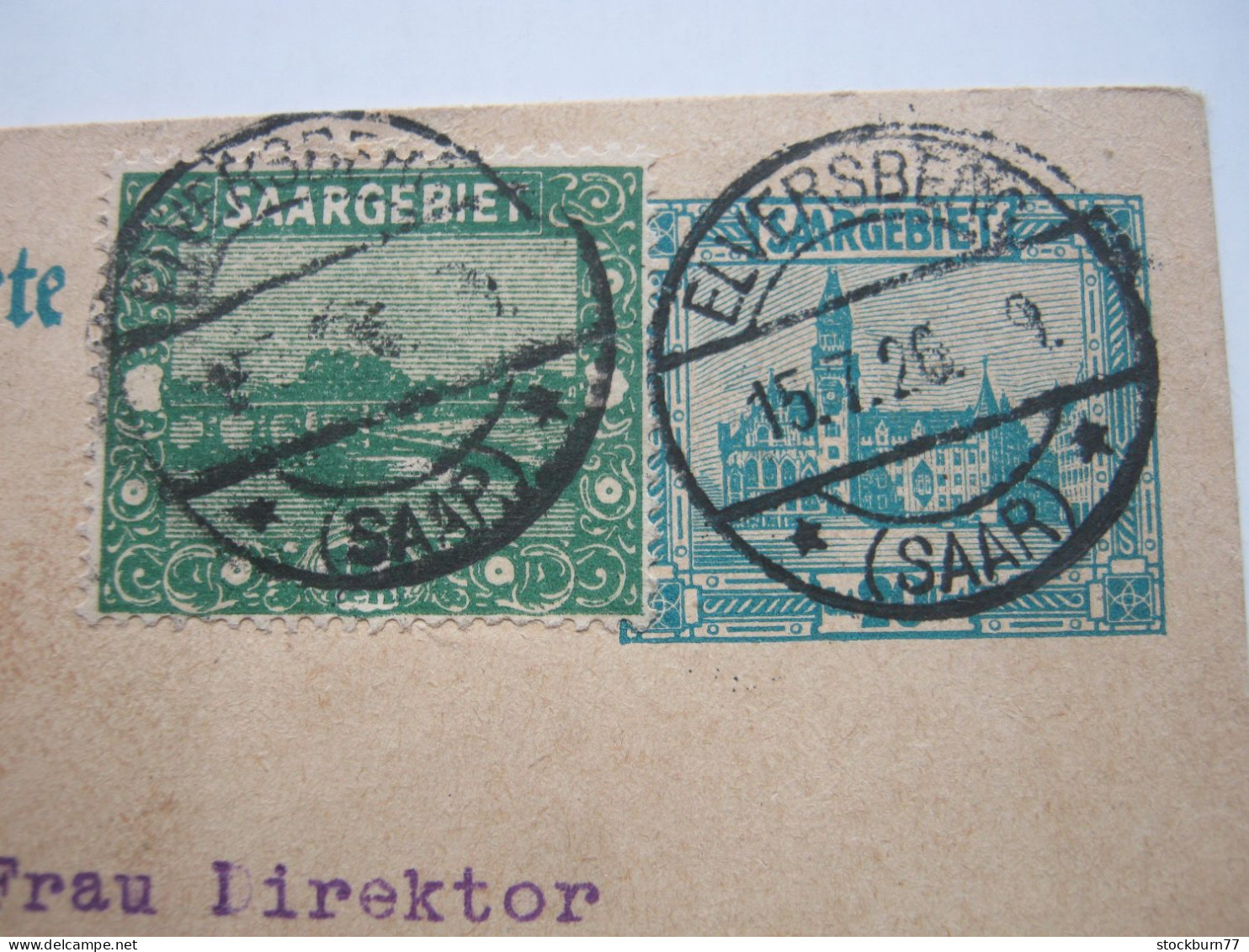 1926 , ELVERSBERG , Klarer Stempel Auf Ganzsache - Postwaardestukken