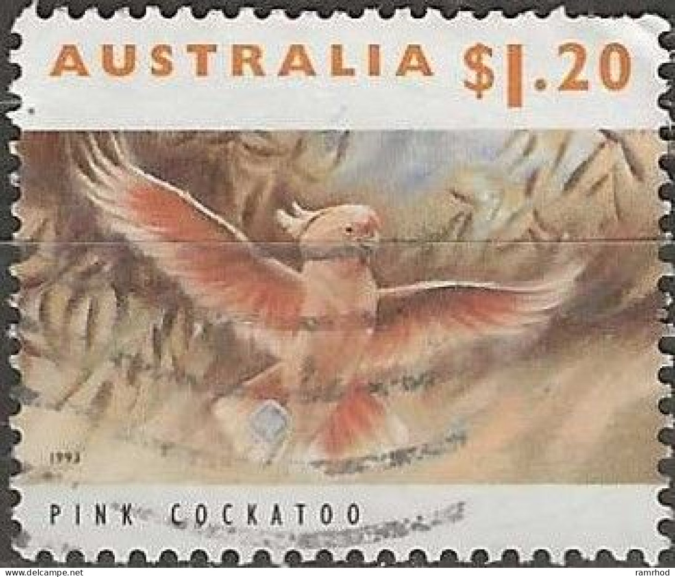 AUSTRALIA 1992 Agricultural Shows -$1.20 - Major Mitchell's Cockatoo ('Pink Cockatoo') FU - Used Stamps