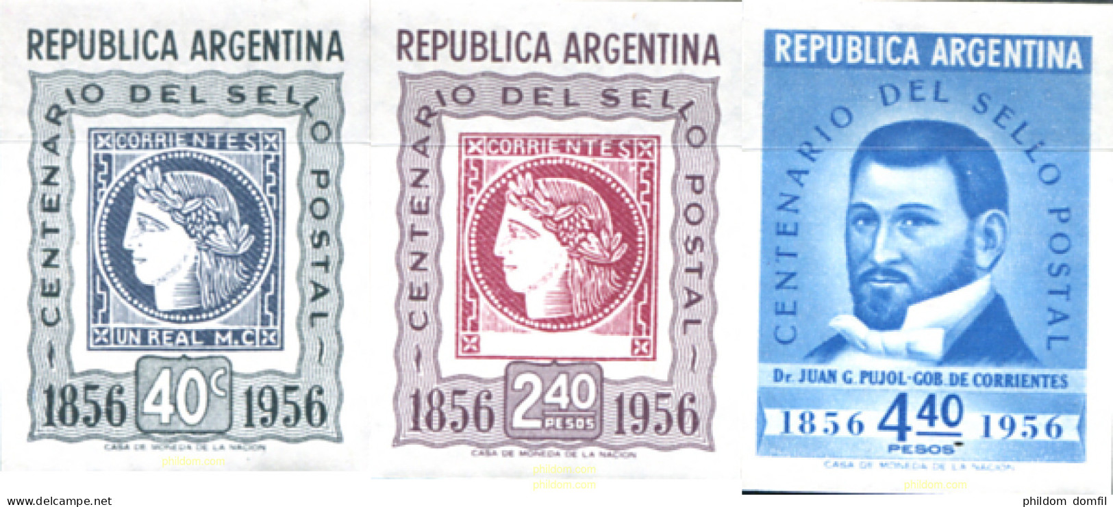 725893 HINGED ARGENTINA 1956 100 ANIVERSARIO DEL PRIMER SELLO ARGENTINO - Ongebruikt