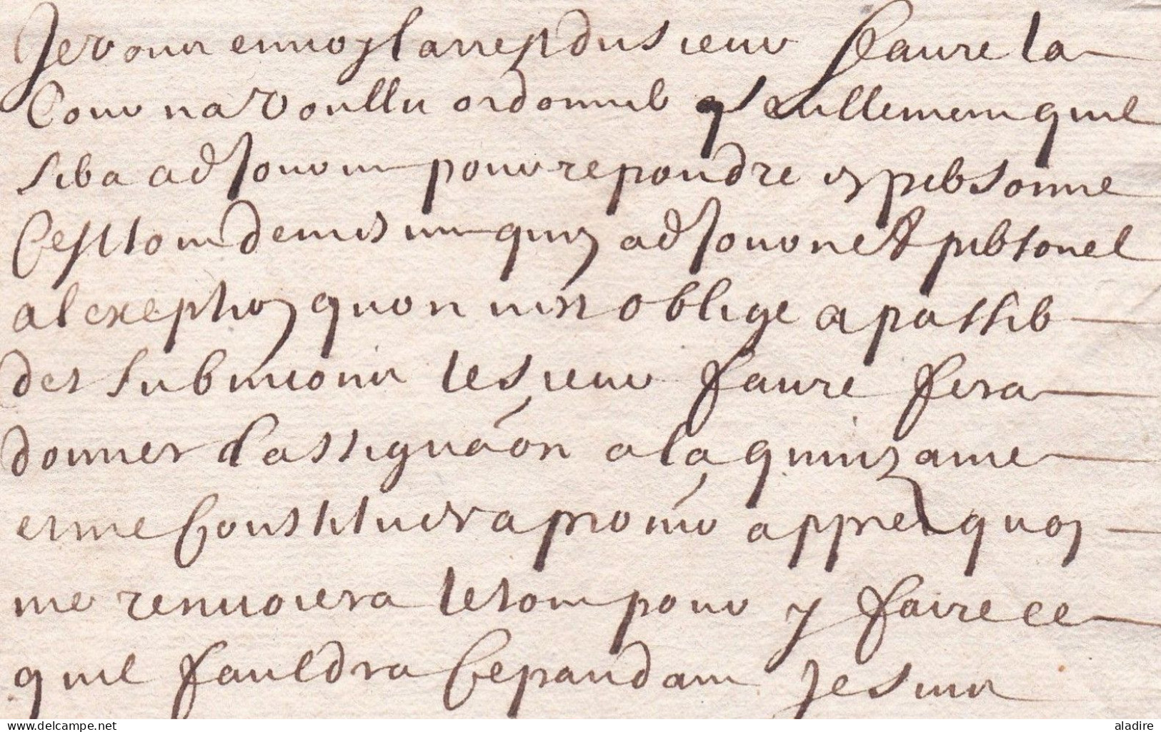 1684 - Lettre Pliée De Grenoble Vers La Frette, Dauphiné, Aujourd'hui Isère - Règne De Louis XIV - ....-1700: Précurseurs