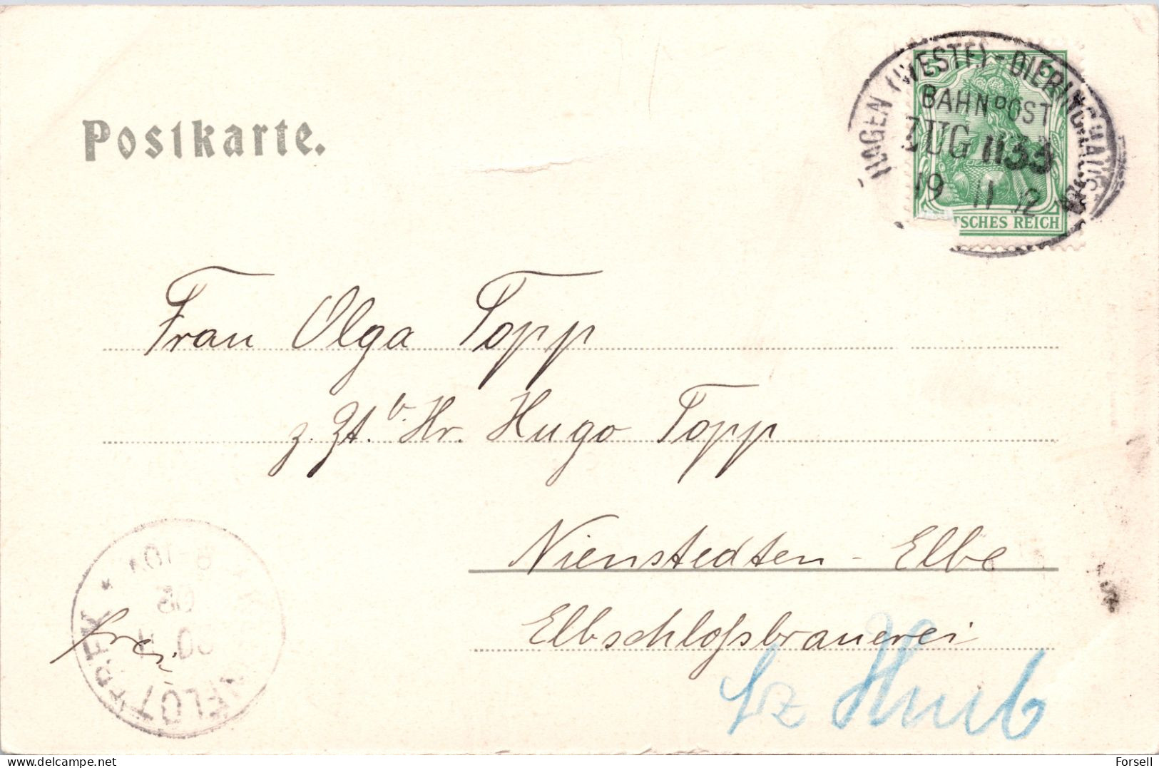 Gruss Aus Hagen , Eilpe (Bahnpost Stempel: Hagen-Dieringhausen, 1902, Nach Norwegen) - Hagen