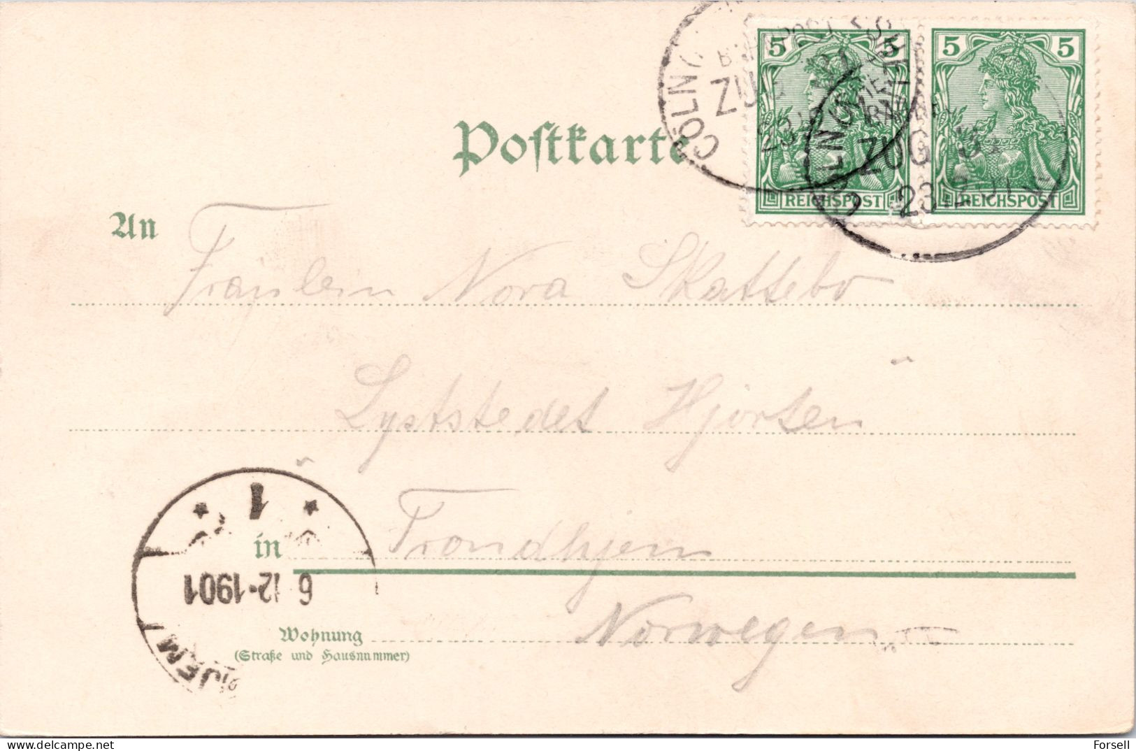 Gruss Aus Hohensyburg (Bahnpost Stempel: Cöln-.....esheim, 1901, Nach Norwegen) - Dortmund