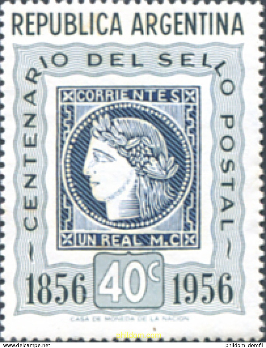 725909 HINGED ARGENTINA 1956 100 ANIVERSARIO DEL PRIMER SELLO ARGENTINO - Ongebruikt