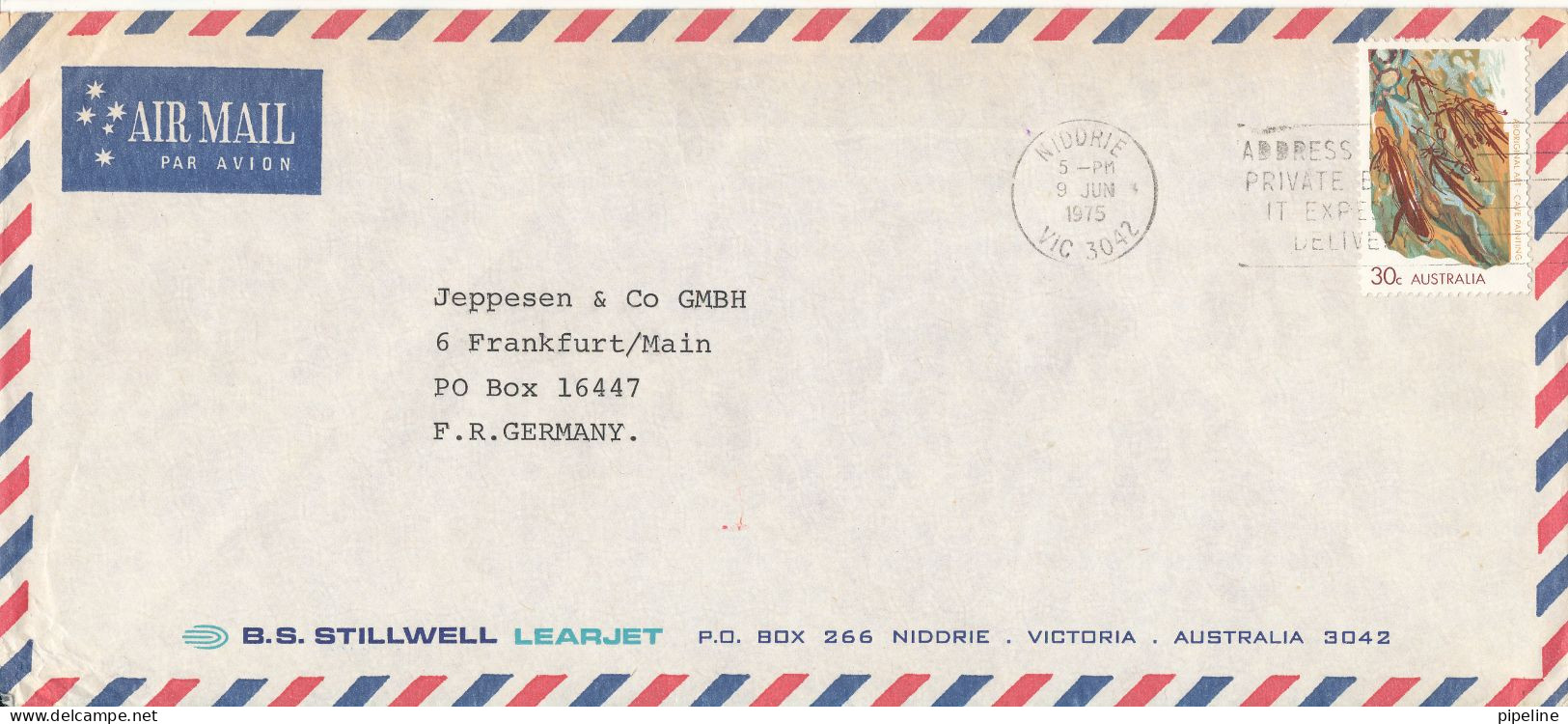 Australia Air Mail Cover Sent To Germany 9-6-1975 Single Franked - Lettres & Documents