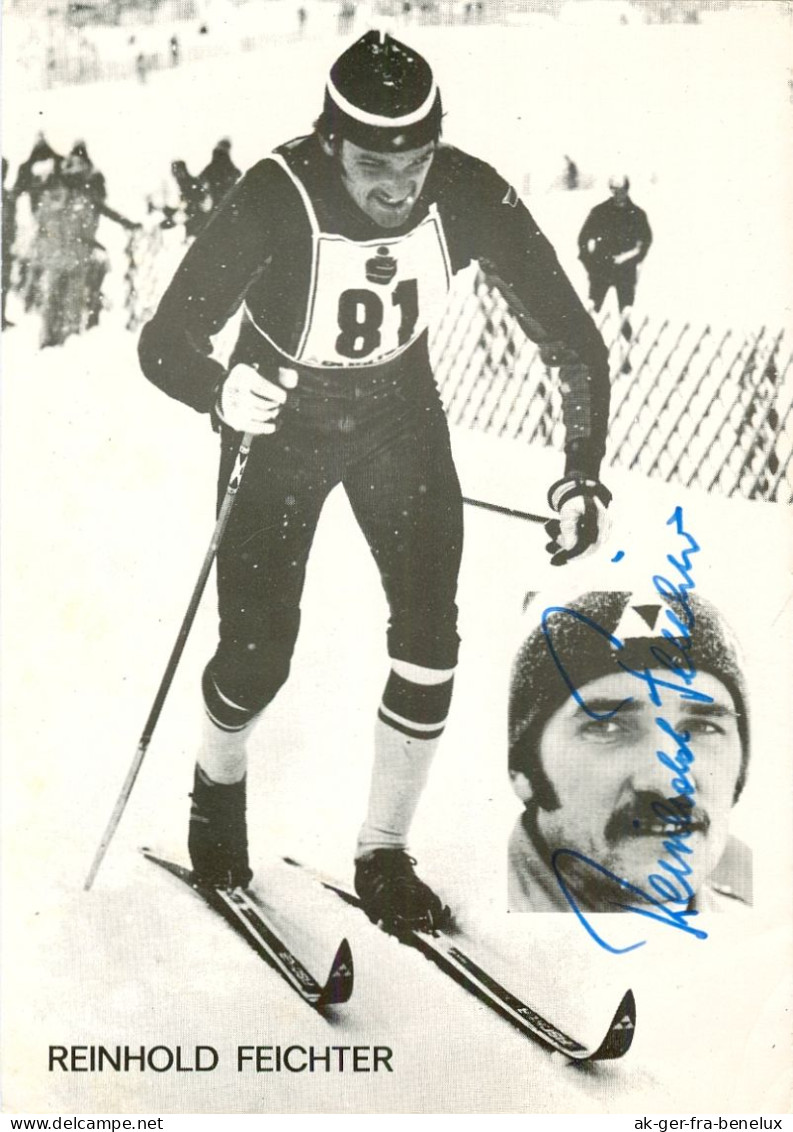 Autogramm AK Langläufer Reinhold Feichter Feldkirchen In Kärnten Österreich Austria ÖSV Olympia Cross-country Skiing - Autografi