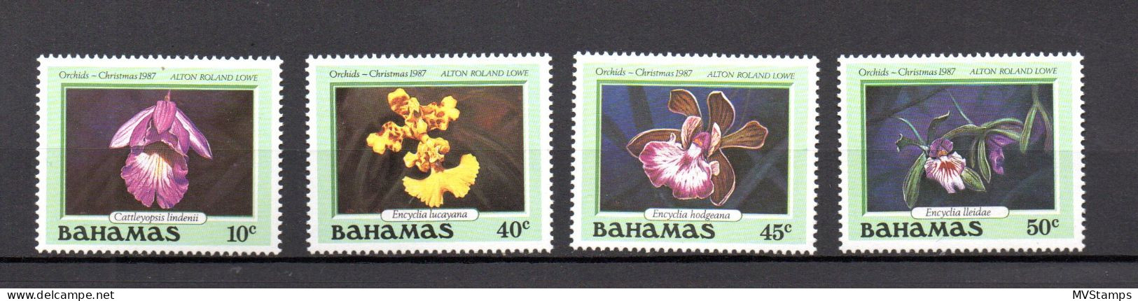 Bahamas 1987 Set Flowers/Orchids/Blumen Stamps (Michel 663/66) MNH - Bahamas (1973-...)