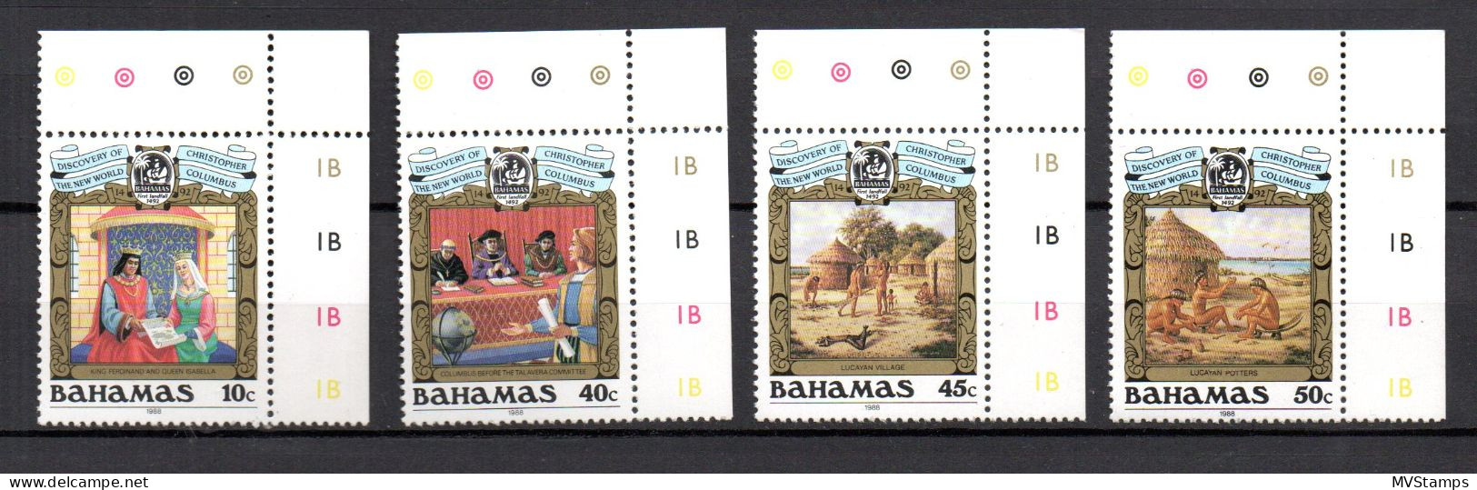 Bahamas 1988 Satz 667/70 Entdeckung Amerika Schon Postfrisch - Bahamas (1973-...)