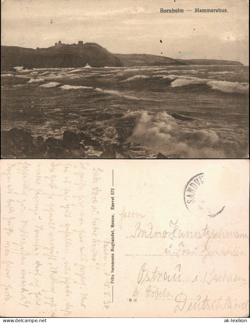 Postcard Bornholm Hammersbus 1915  - Dänemark