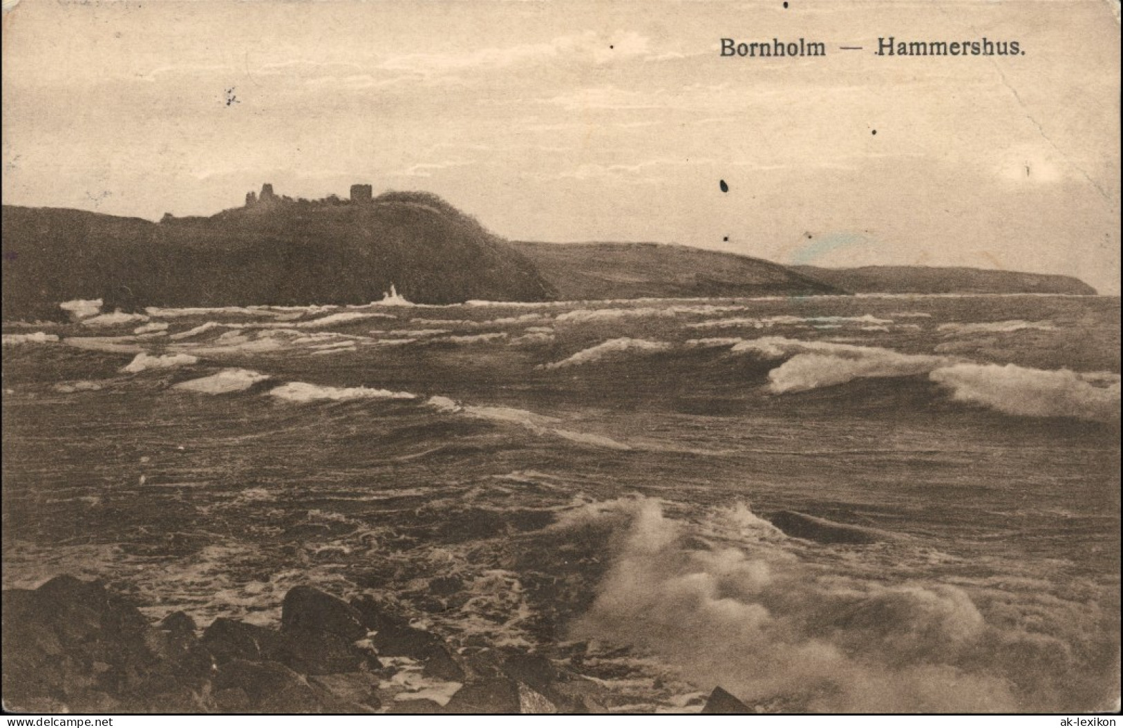 Postcard Bornholm Hammersbus 1915  - Dänemark