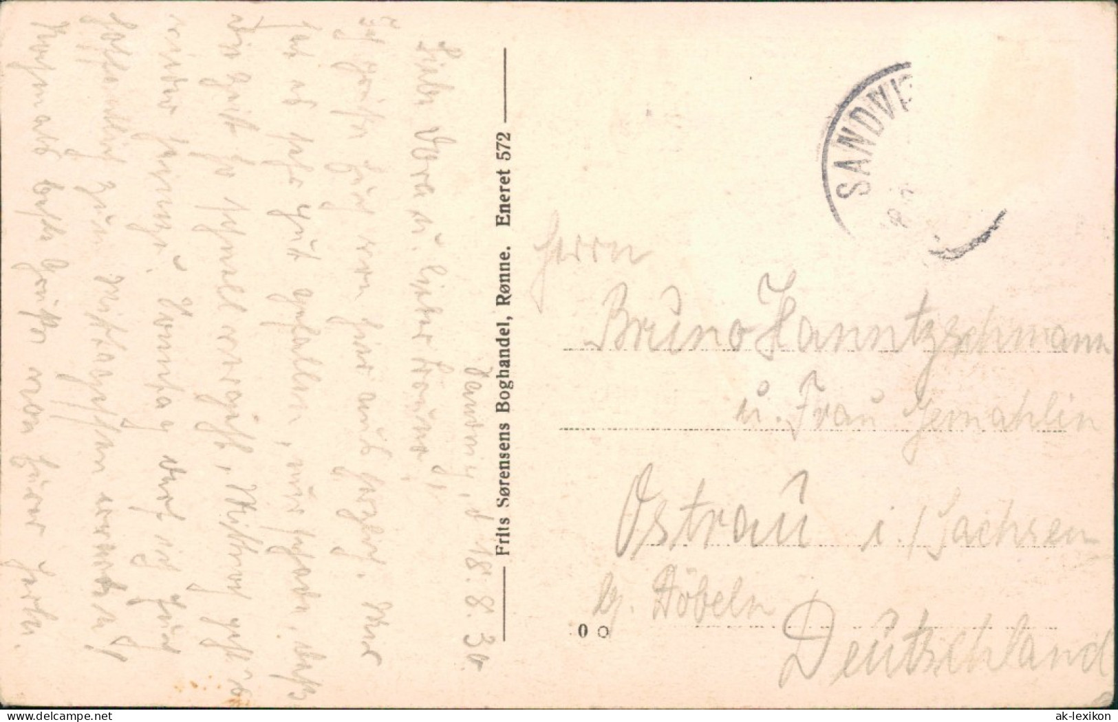 Postcard Bornholm Hammersbus 1915  - Dänemark