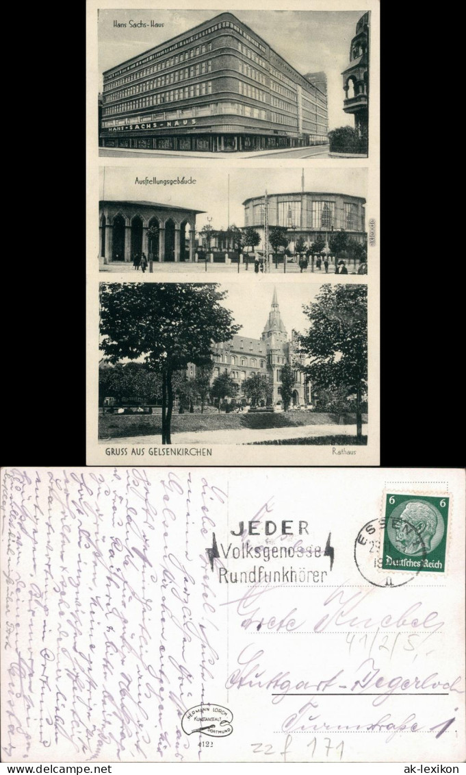 Gelsenkirchen 3 Bild: Ausstellungsgebäude, Stadt, Hans Sachs Haus 1933  - Gelsenkirchen