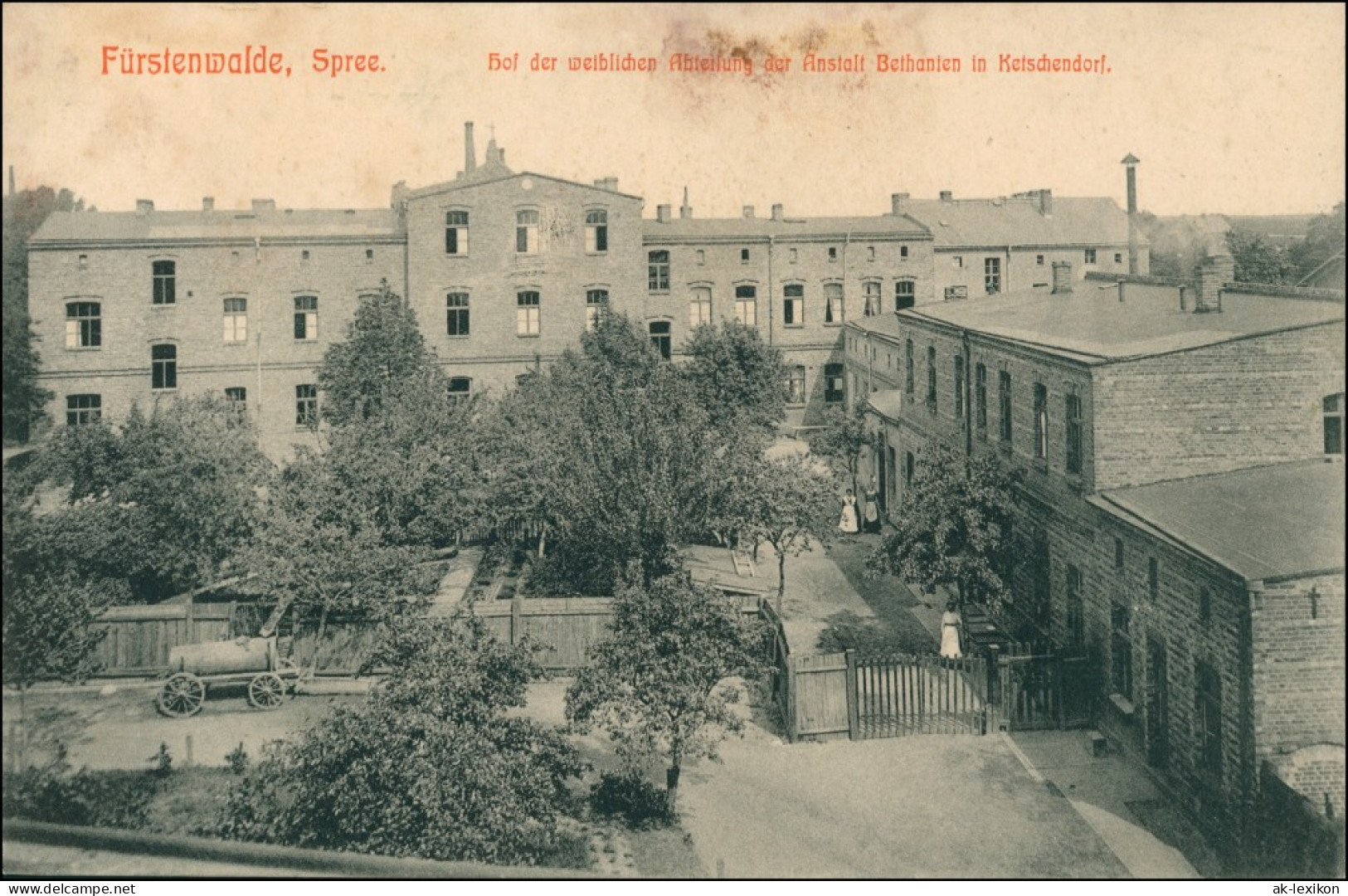 Fürstenwalde Spree Hof Weiblichen  Anstalt Bethanien Samariteranstalten 1911 - Fürstenwalde