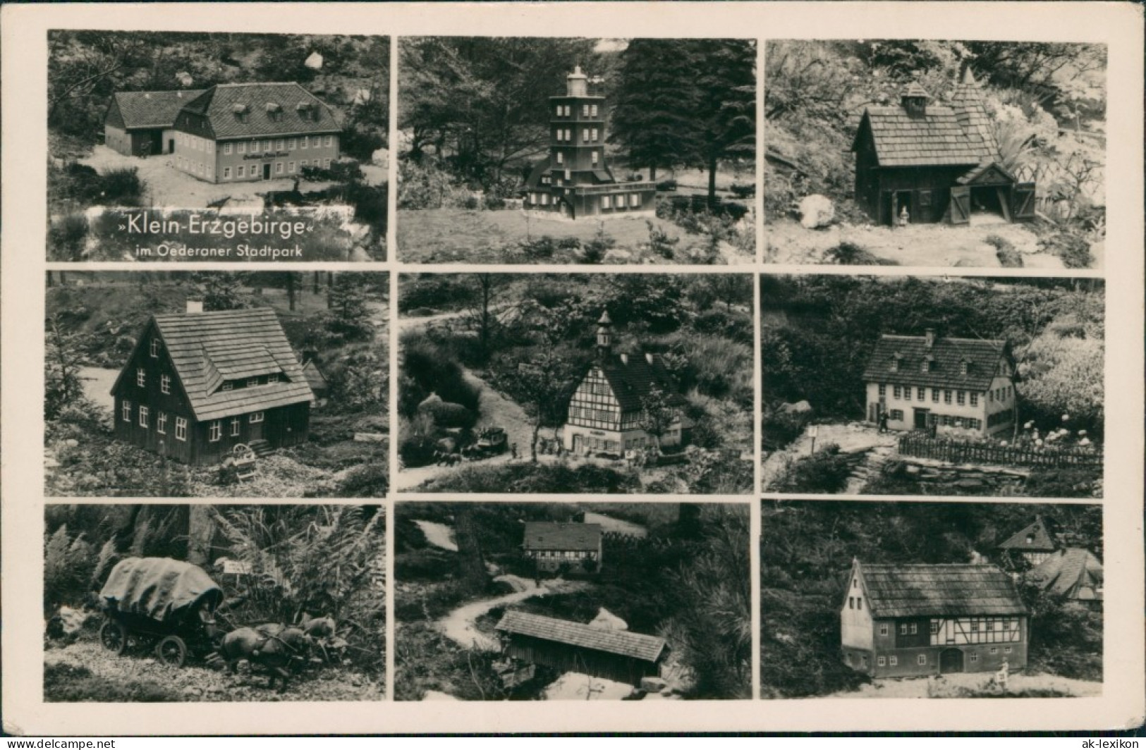 Ansichtskarte Oederan Miniaturpark Klein-Erzgebirge Im Stadtpark 1954 - Oederan