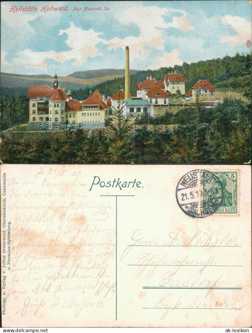 Ansichtskarte Hohwald (Sachsen) Partie An Der Heilstätte 1910  - Hohwald (Sachsen)