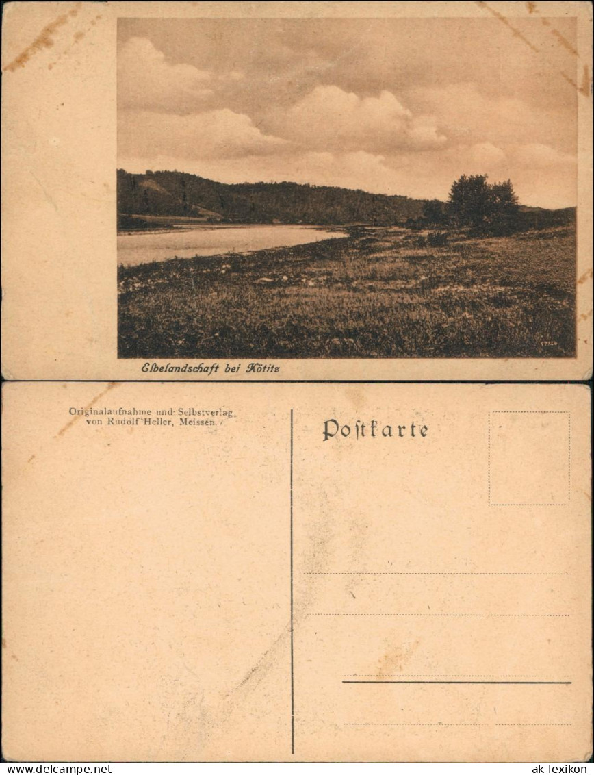Ansichtskarte Kötitz-Coswig Sachsen Elbelandschaft 1925  - Coswig