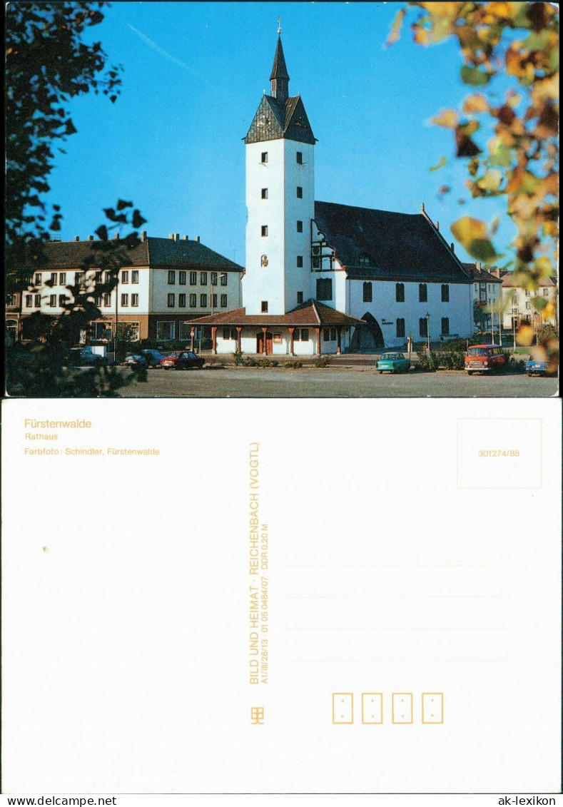 Ansichtskarte Fürstenwalde/Spree Rathaus 1988 - Fürstenwalde