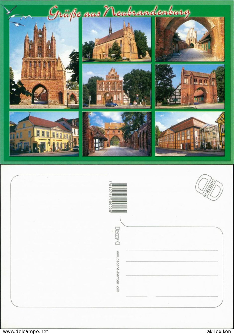 Ansichtskarte Neubrandenburg Tore, Kirche, Geschäfte 2005 - Neubrandenburg