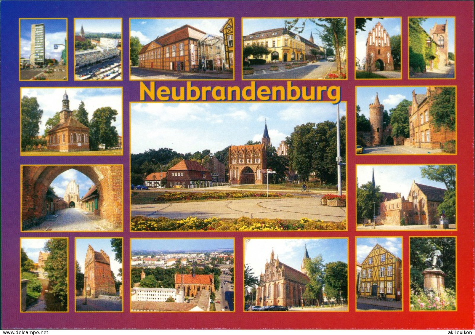 Ansichtskarte Neubrandenburg Sehenswürdigkeiten - Tore, Kirche, Wiekhaus 2005 - Neubrandenburg