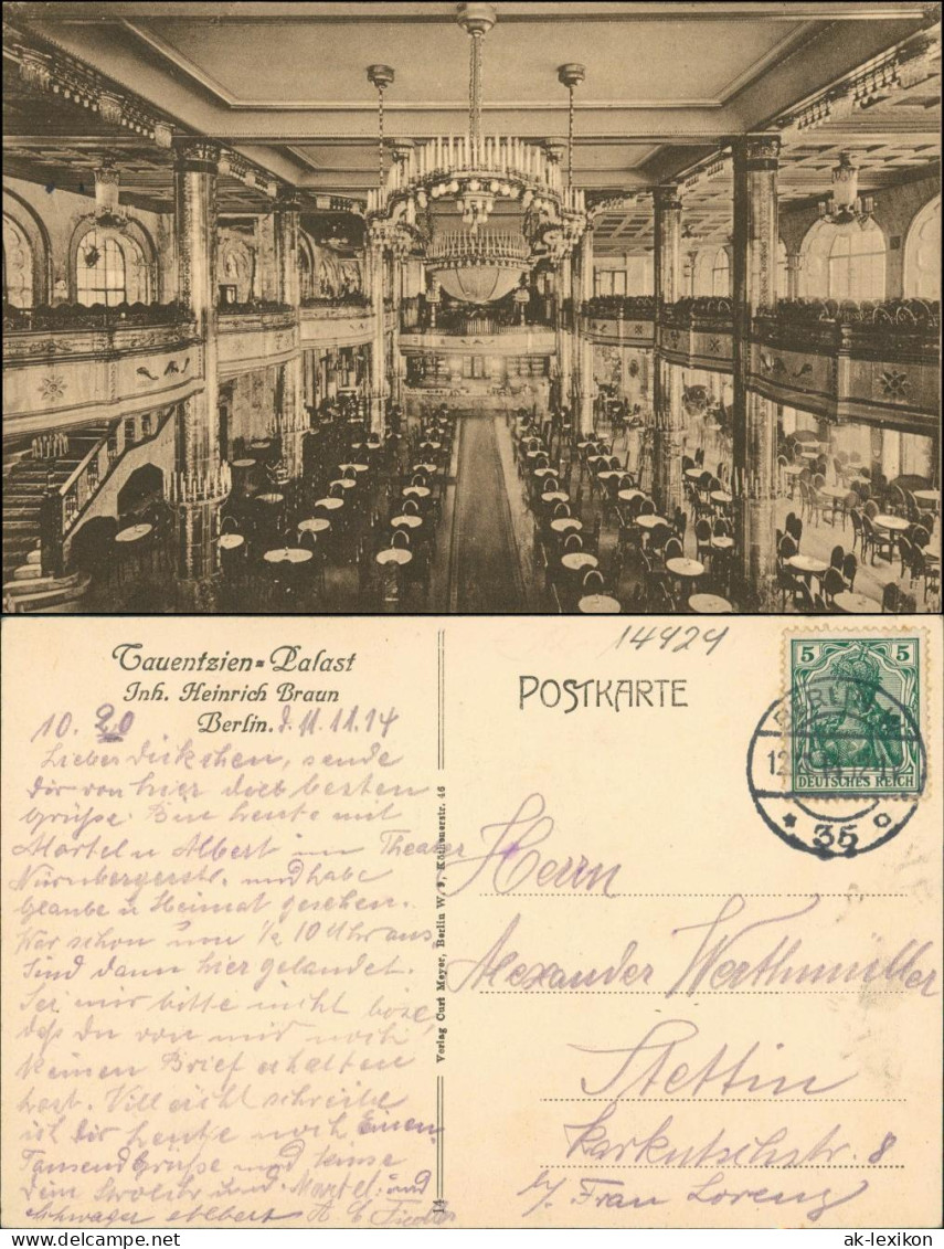 Ansichtskarte Schöneberg-Berlin Tauentzien-Palast - Saal 1913 - Schöneberg
