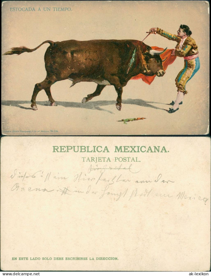 Ansichtskarte .Mexiko Méjico Tauromaquia Toros Toreo/Stierkampf 1900 - México