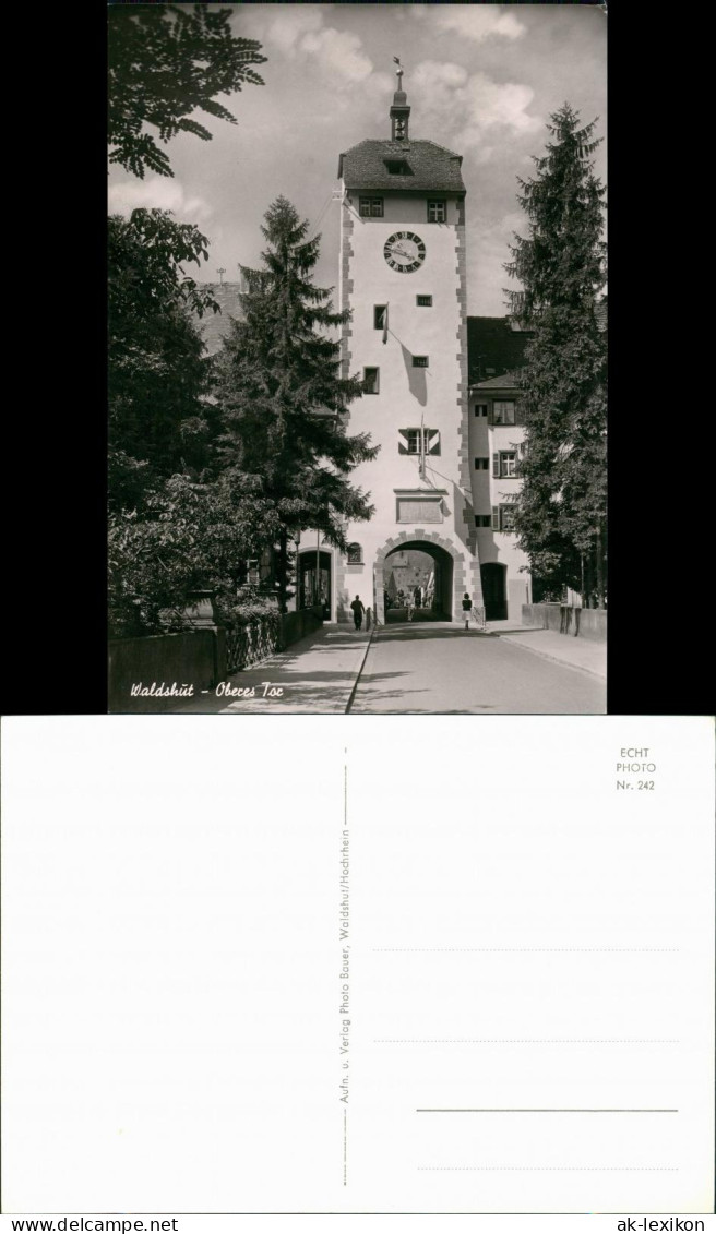Waldshut-Waldshut-Tiengen Strassen Partie Oberes Tor, Turm-Gebäude Mit Uhr 1965 - Waldshut-Tiengen