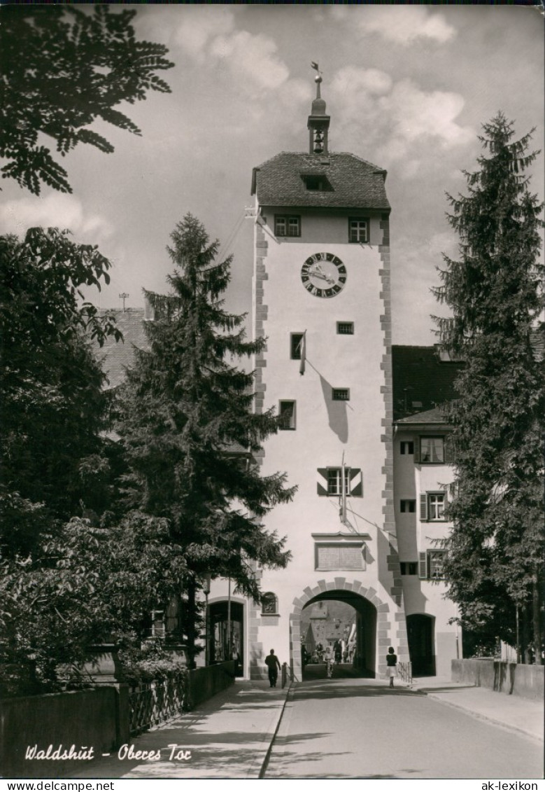 Waldshut-Waldshut-Tiengen Strassen Partie Oberes Tor, Turm-Gebäude Mit Uhr 1965 - Waldshut-Tiengen