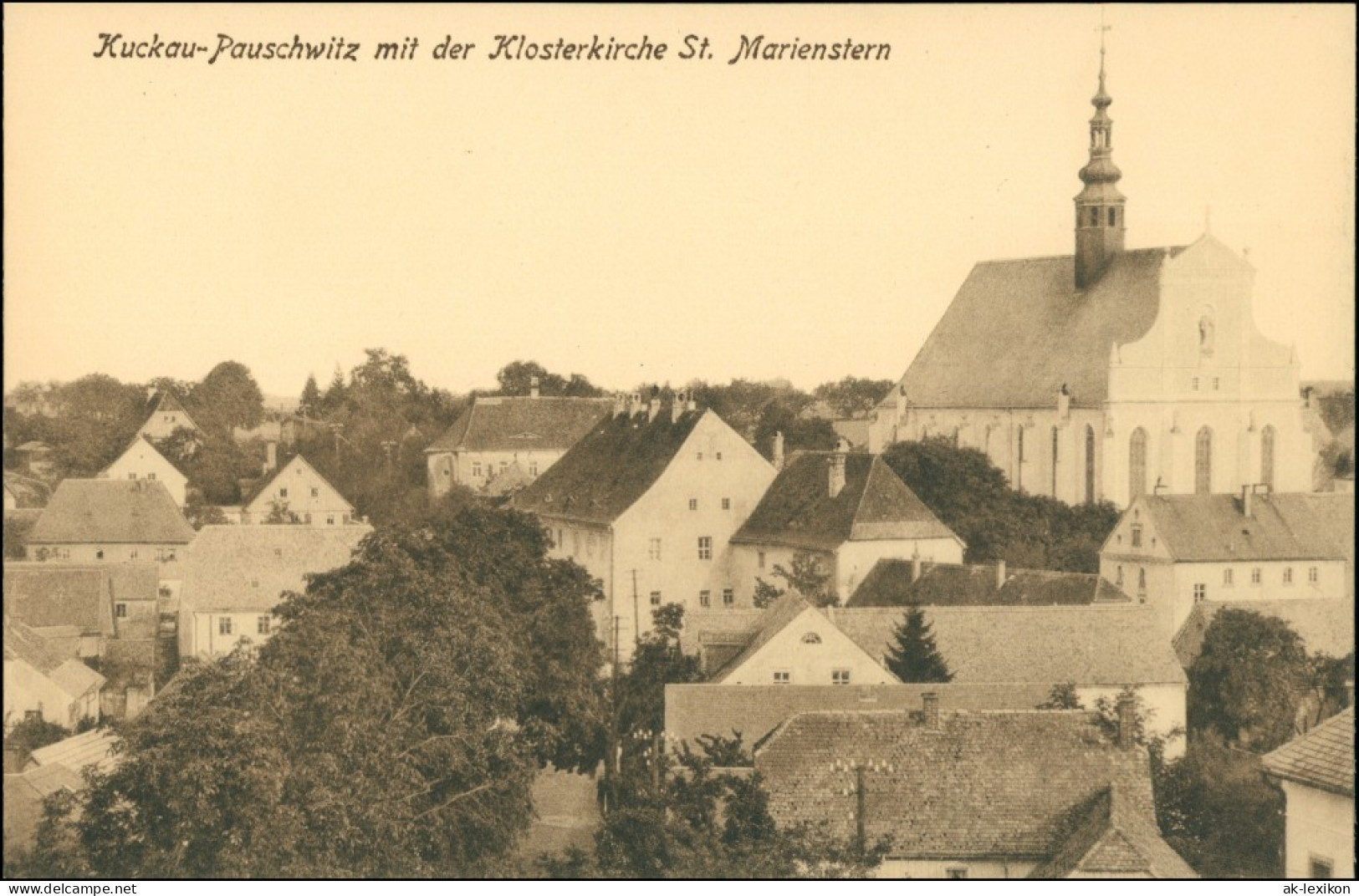 Ansichtskarte Panschwitz-Kuckau Pan&#269;icy-Kukow Stadt, Klosterkirche 1917  - Panschwitz-Kuckau