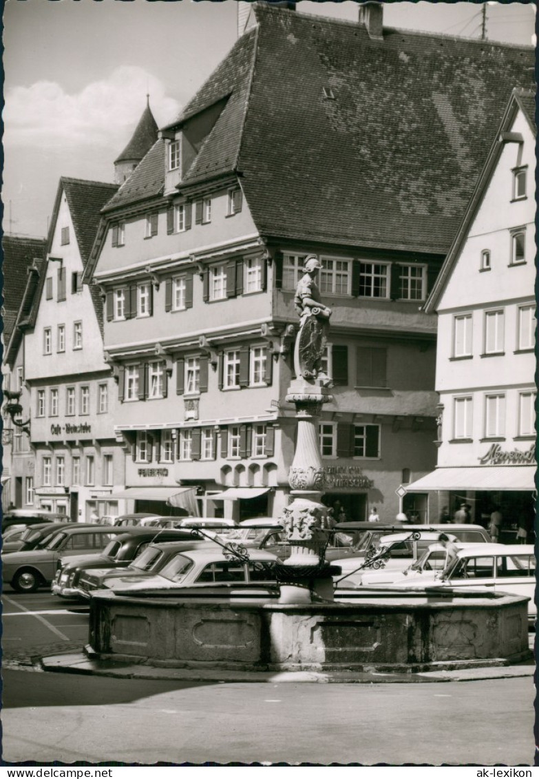Biberach An Der Riß Marktbrunnen, Parkplatz Div. Auto Modelle, Geschäfte 1965 - Biberach