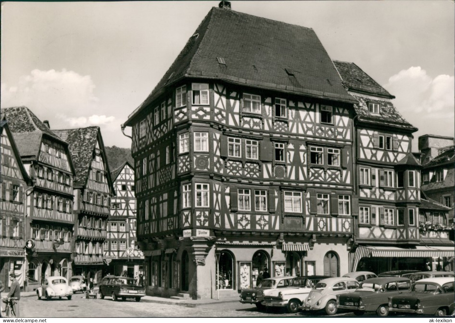 Ansichtskarte Mosbach (Baden) Palmsches Haus VW Käfer 1962 - Mosbach