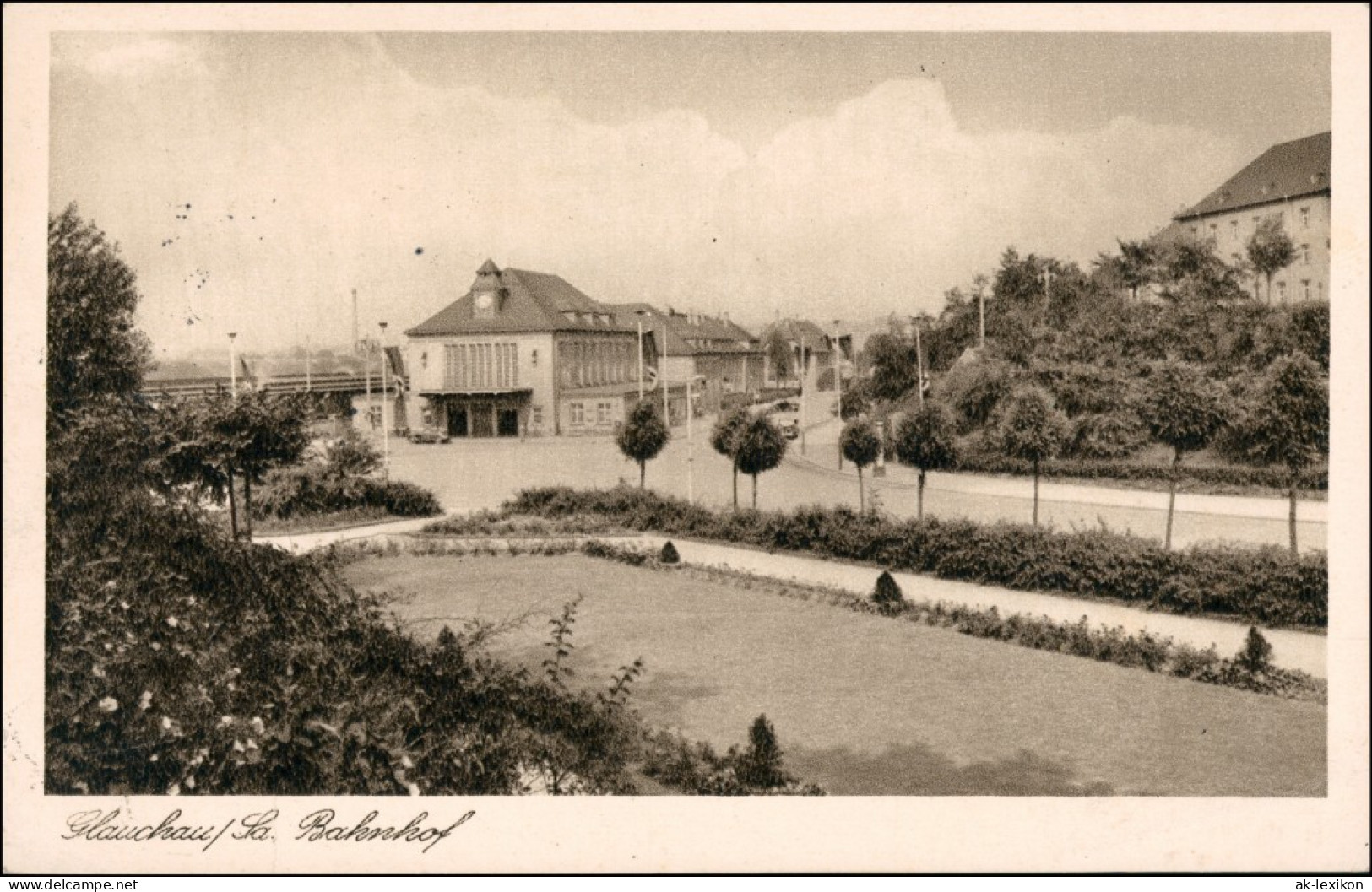 Ansichtskarte Glauchau Partie Am Bahnhof 1941 - Glauchau