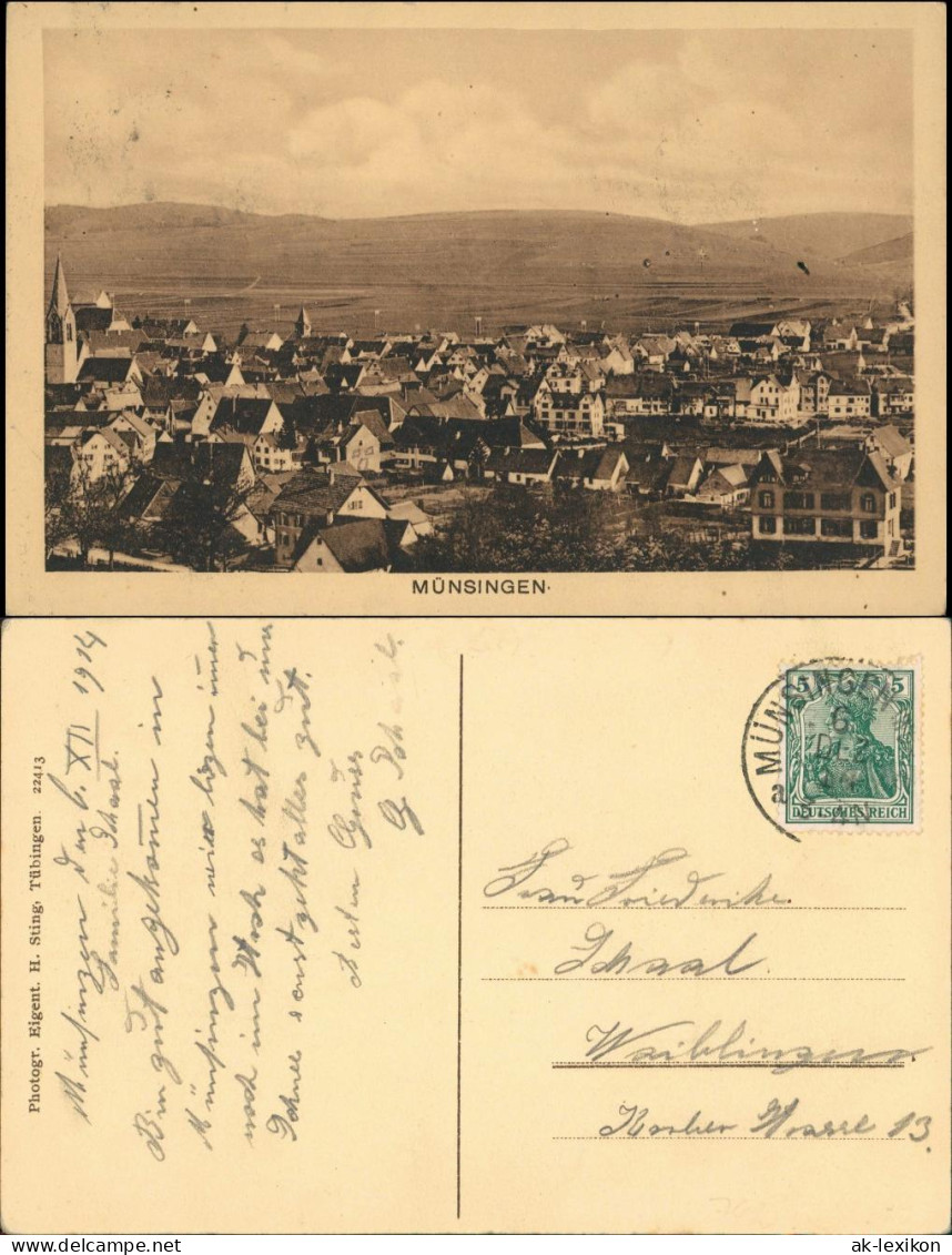 Ansichtskarte Münsingen (Württemberg) Totale 1902 - Muensingen