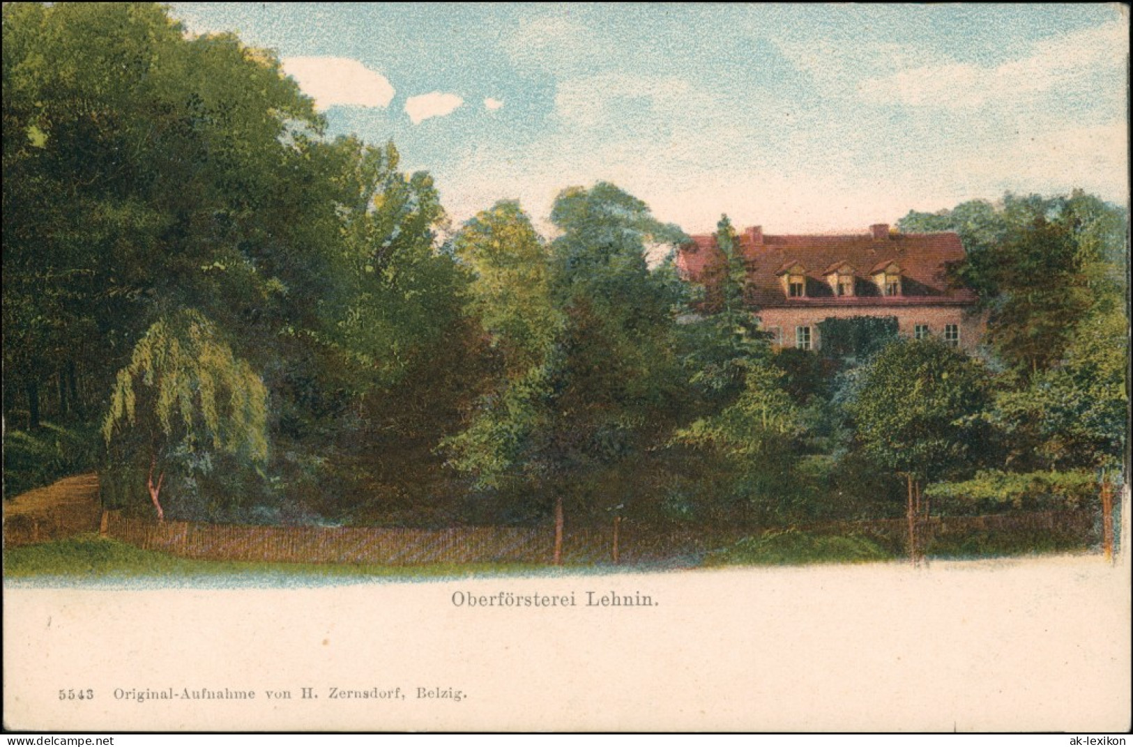 Ansichtskarte Kloster Lehnin Oberförsterei 1912 - Lehnin