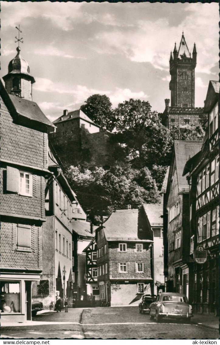 Dillenburg Straßen Partie Am Rathaus Mit Autos Ua. VW Käfer Cabrio 1960 - Dillenburg