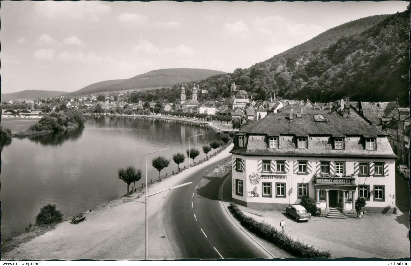 Ansichtskarte Miltenberg (Main) Main Panorama Mit Hotel Rose 1960 - Miltenberg A. Main