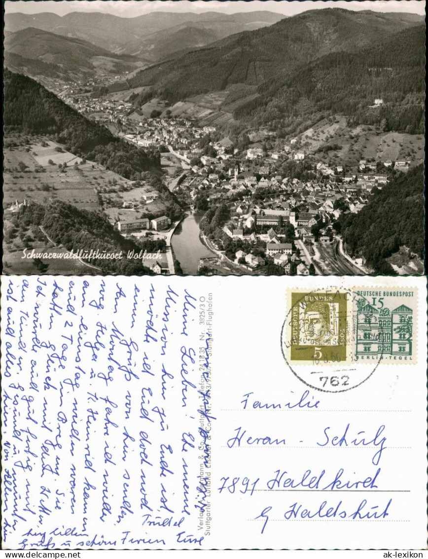 Wolfach (Schwarzwald) Luftbild Überflug Des Ortes Im Schwarzwald 1966 - Wolfach